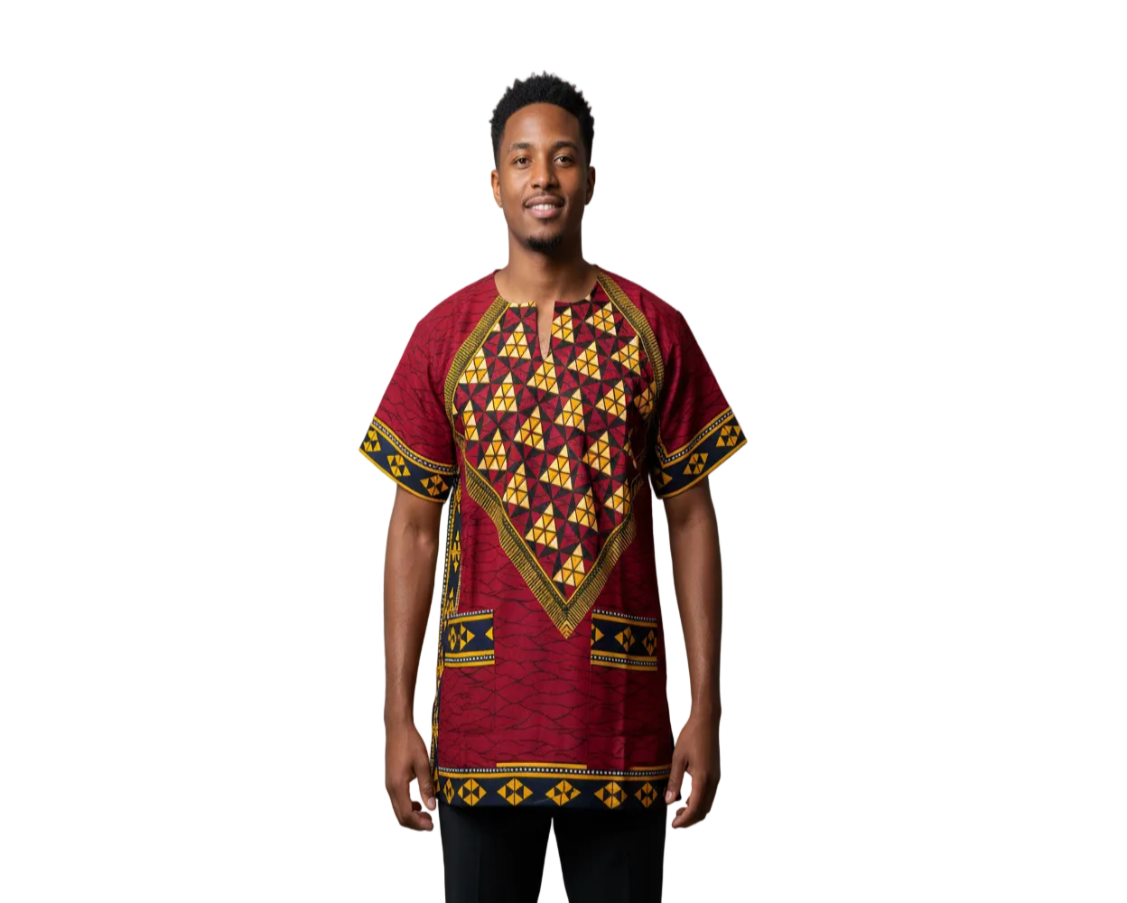 African Ethnic Print Men Danshiki Top