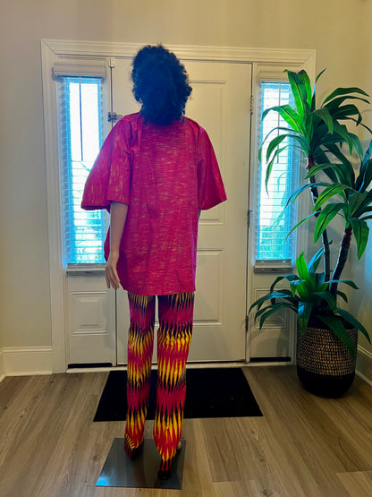 Afro Kente Gold Buga Pant Set Afro American Outfits