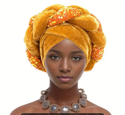African Turban with Brooch