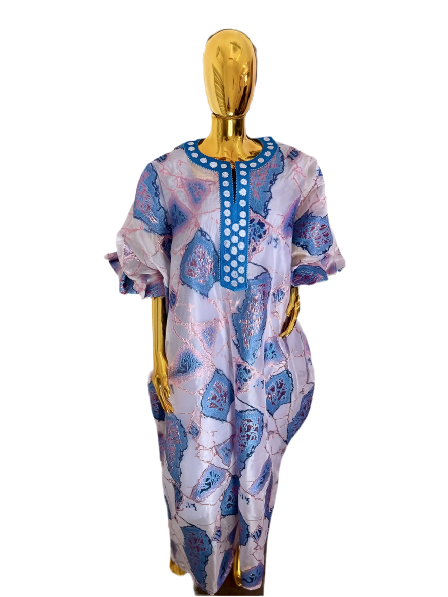 Afro Jaquard Tulle Kaftan Dress Afro American Outfits