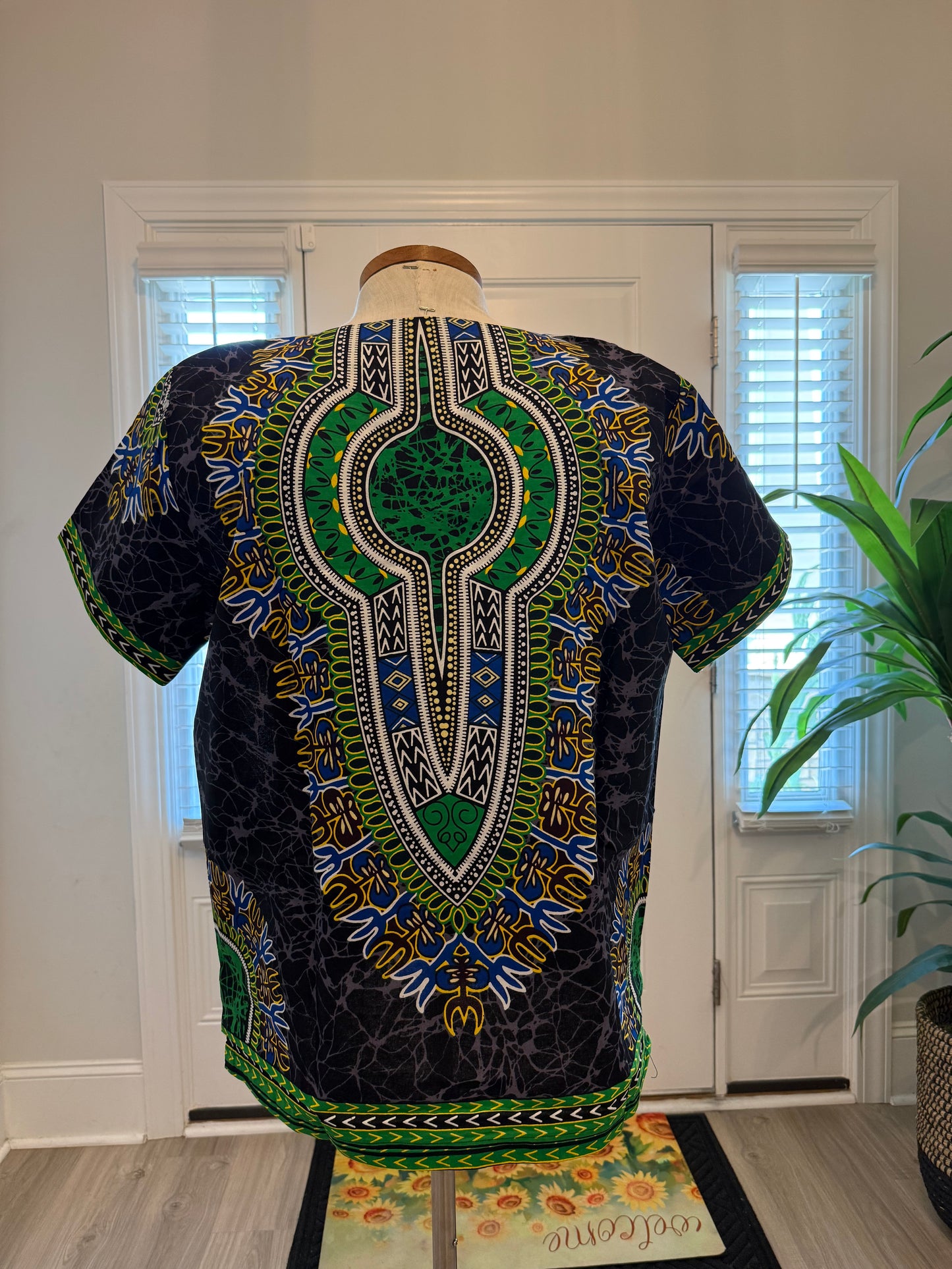 African Ethnic Print Men Danshiki Top