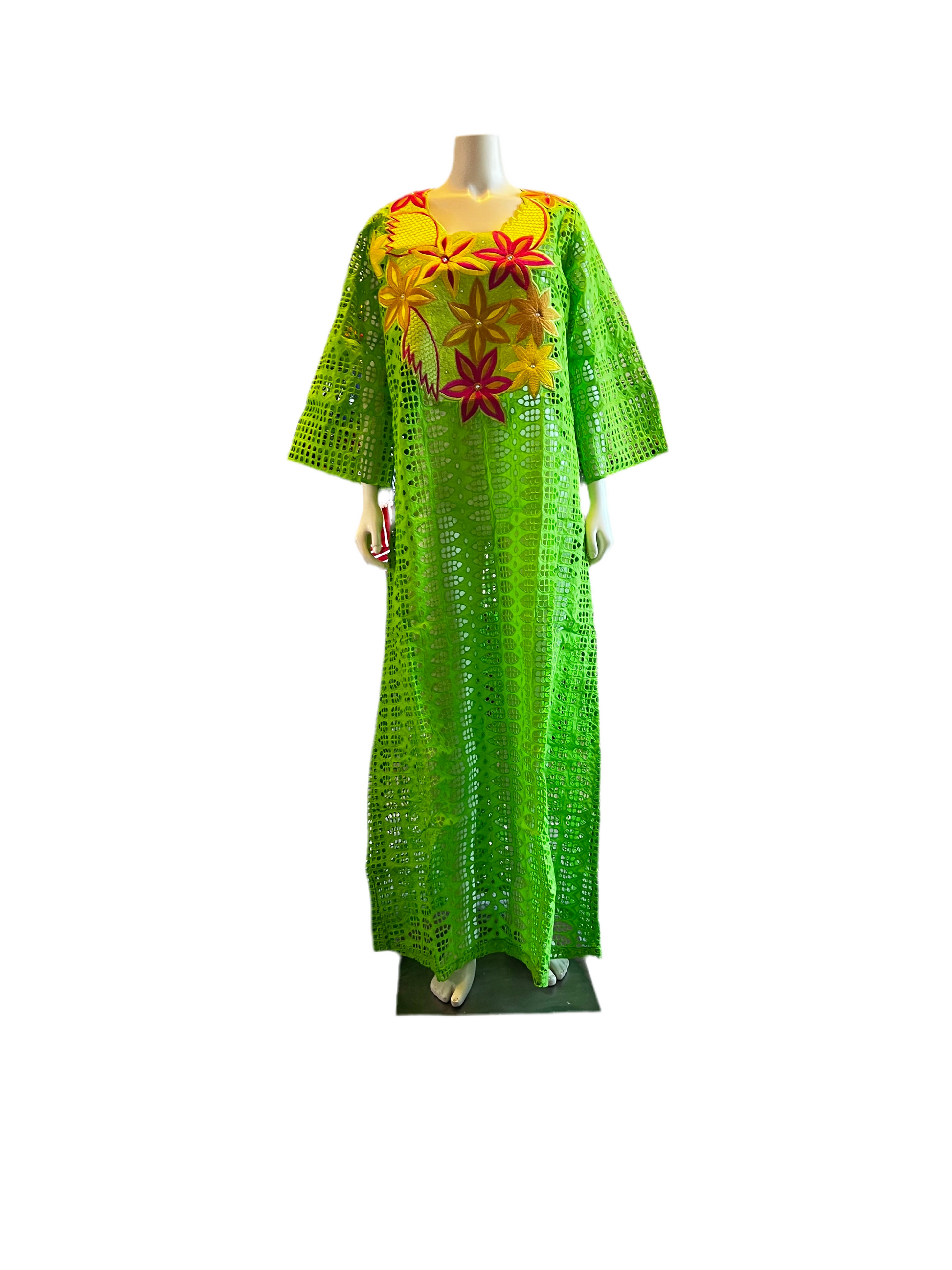 African Luxury Afro Embroidered Lace Boubou Dress Afro American Outfits