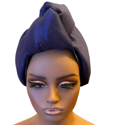 African 2 in 1p Twisted Front Turban/Hat/Cap