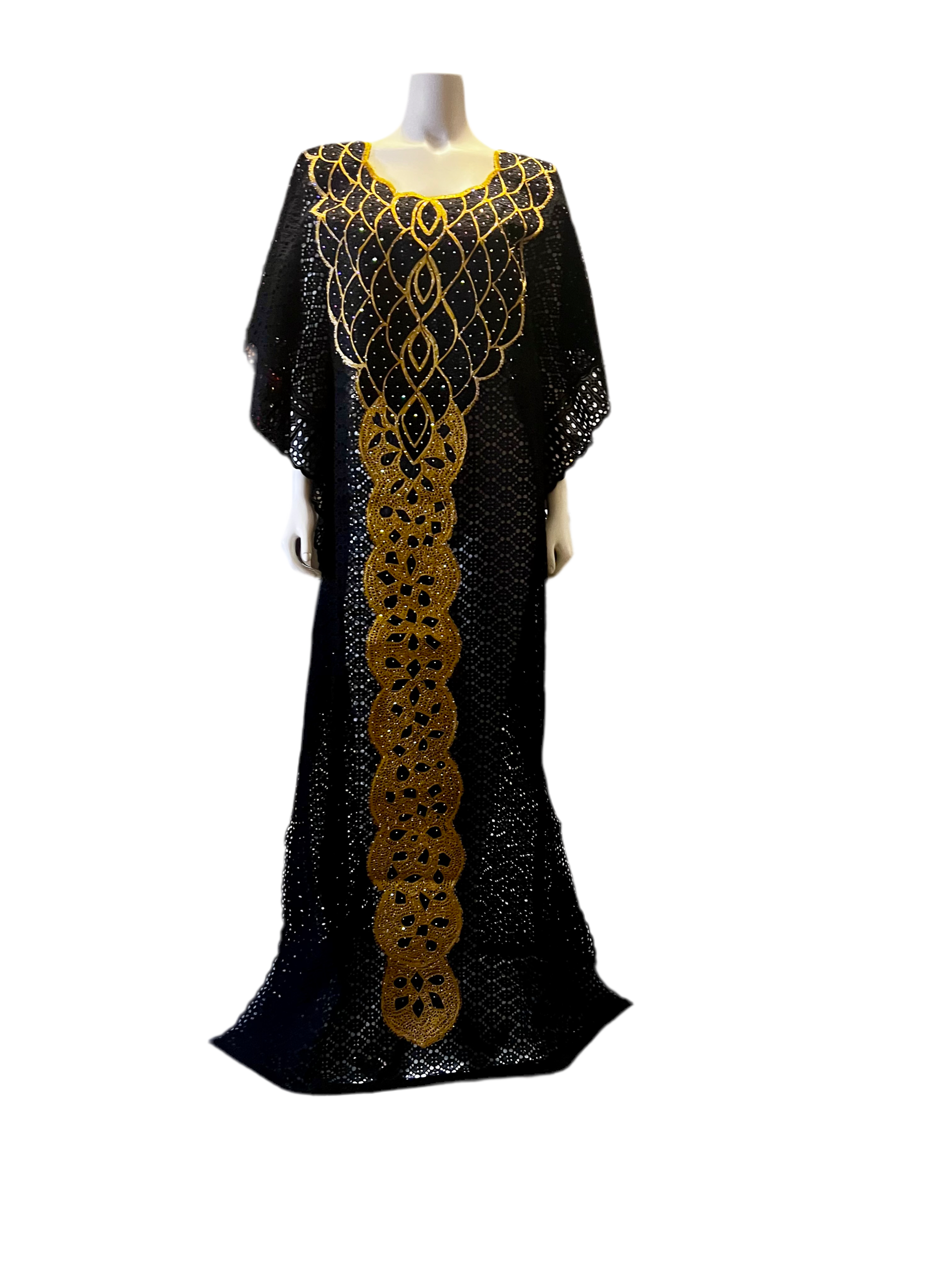 Afro Luxury Embroidered Lace Boubou/Kaftan Afro American Outfits
