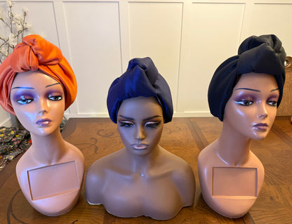 African 2 in 1p Twisted Front Turban/Hat/Cap