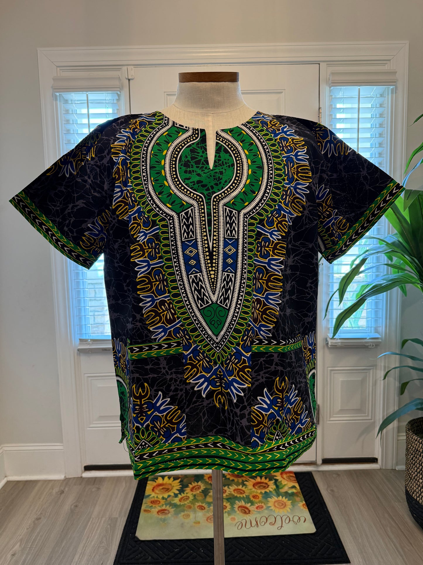 African Ethnic Print Men Danshiki Top