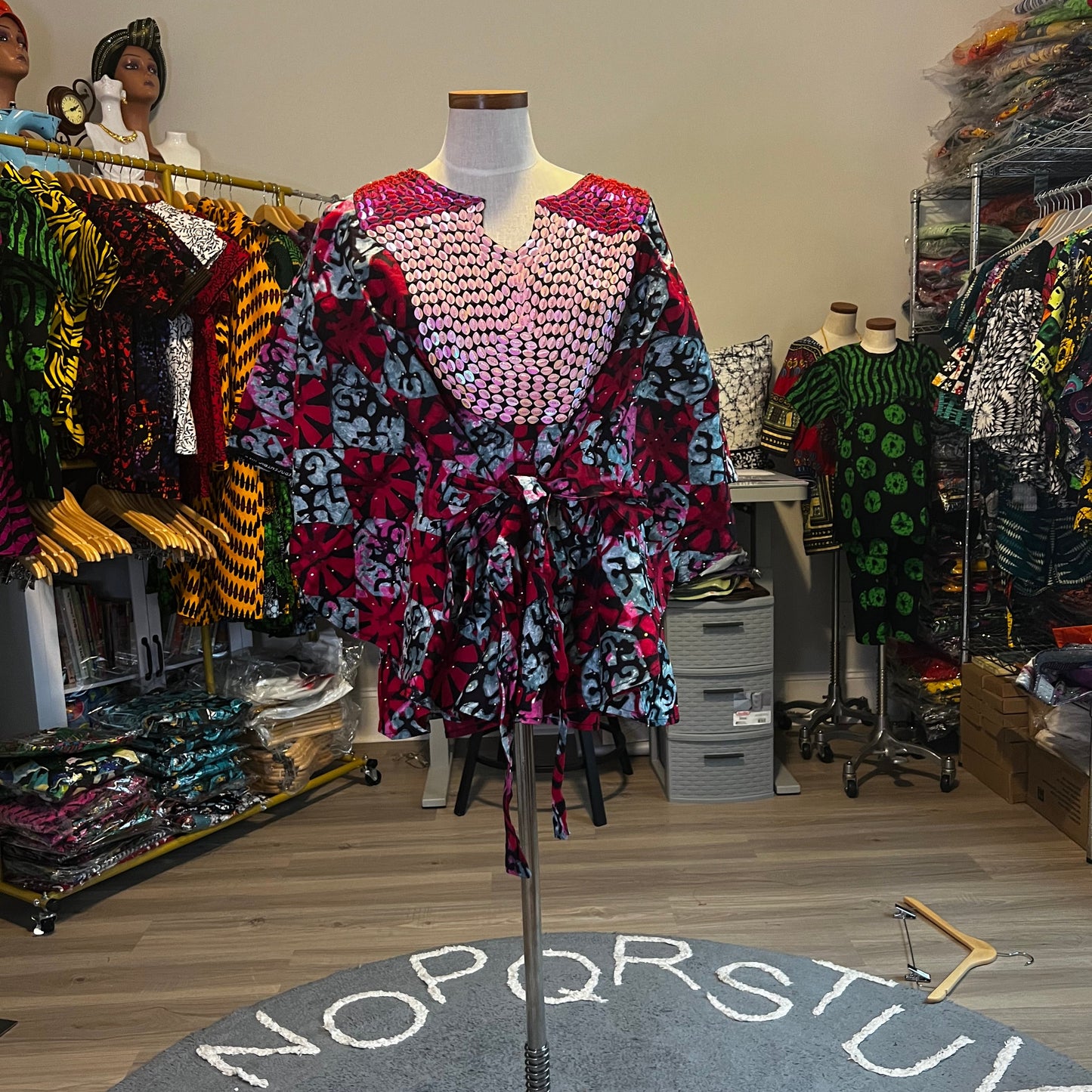 Afro Beaded Ankara Tops/Blouse Style 2