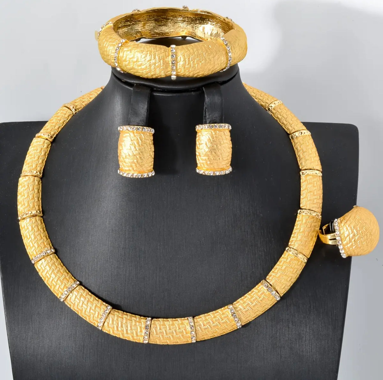 Bamboo Shaped Jewelry Set Afro American Outfits