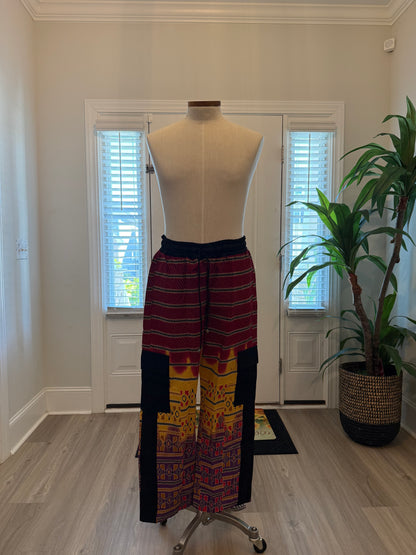 African Ankara Wax Prints  Double Pockets Cargo Pants/Bottom for Men