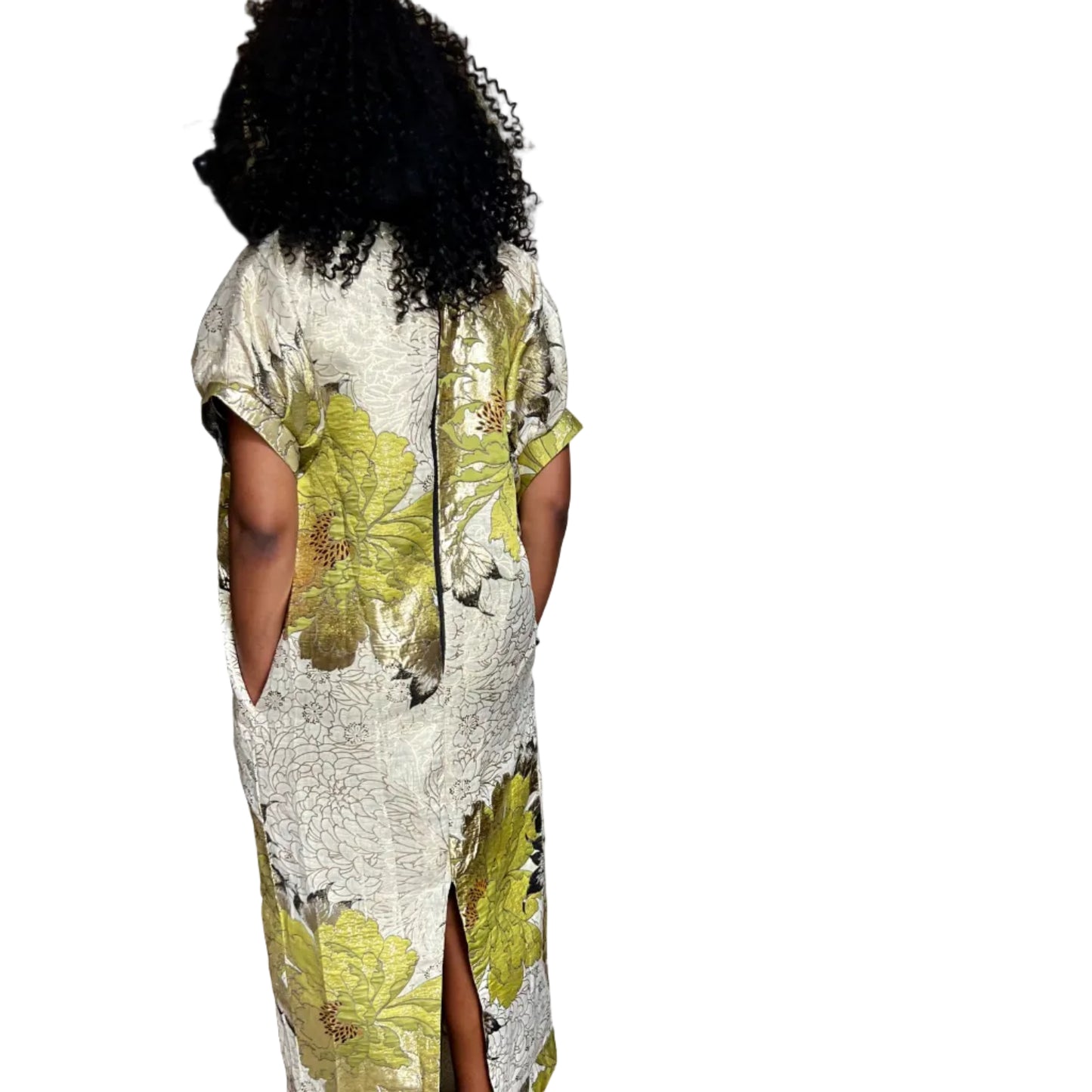 African Unique Damask Brocade with Sequins Boubou/Maxi Dress