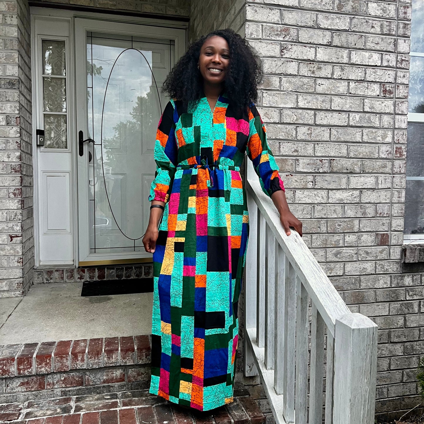 African Print Ankara Tie waist Sisi Eko Dress