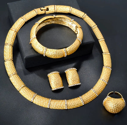Bamboo Shaped Jewelry Set Afro American Outfits