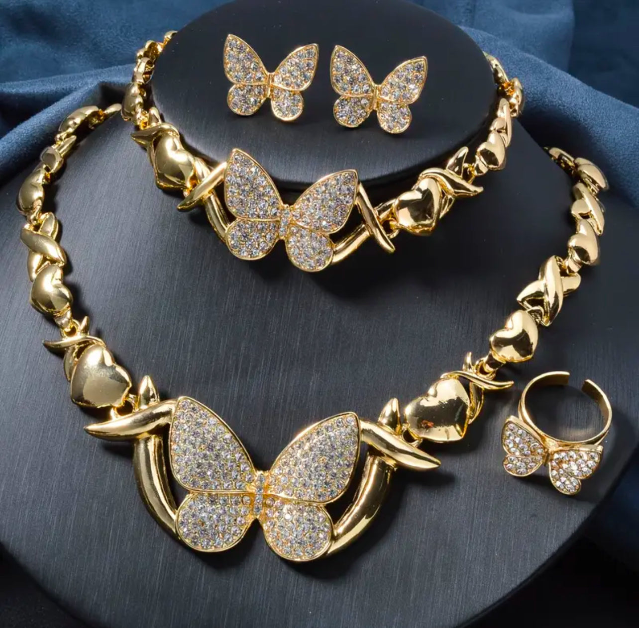 Butterfly Jewelry Set Afro American Outfits