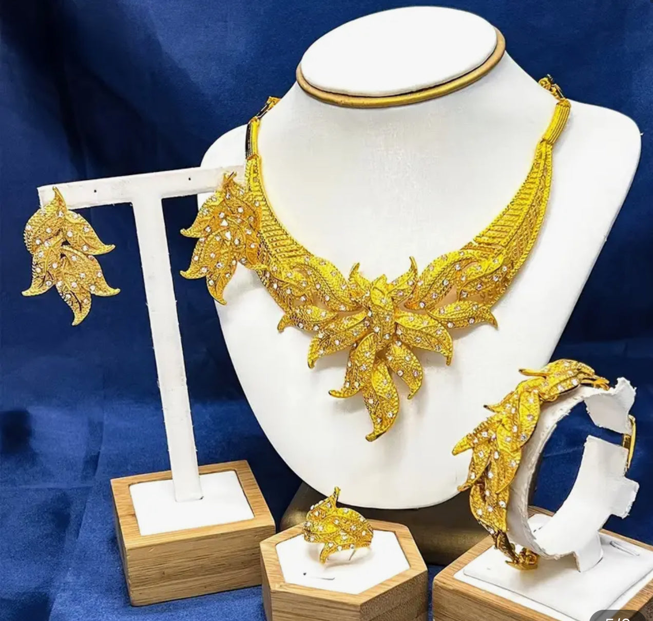 Rhinestone Jewelry Set Afro American Outfits