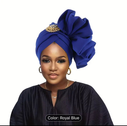 African Turban with Brooch
