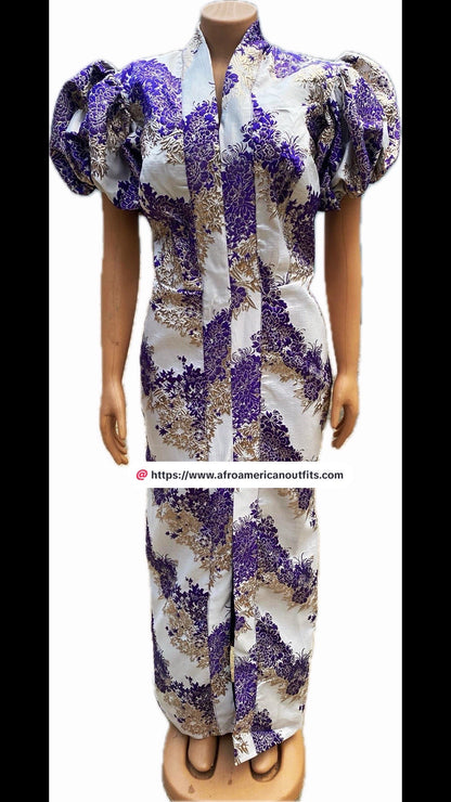 Afro Adinah Slim Fit Brocade Dress Afro American Outfits