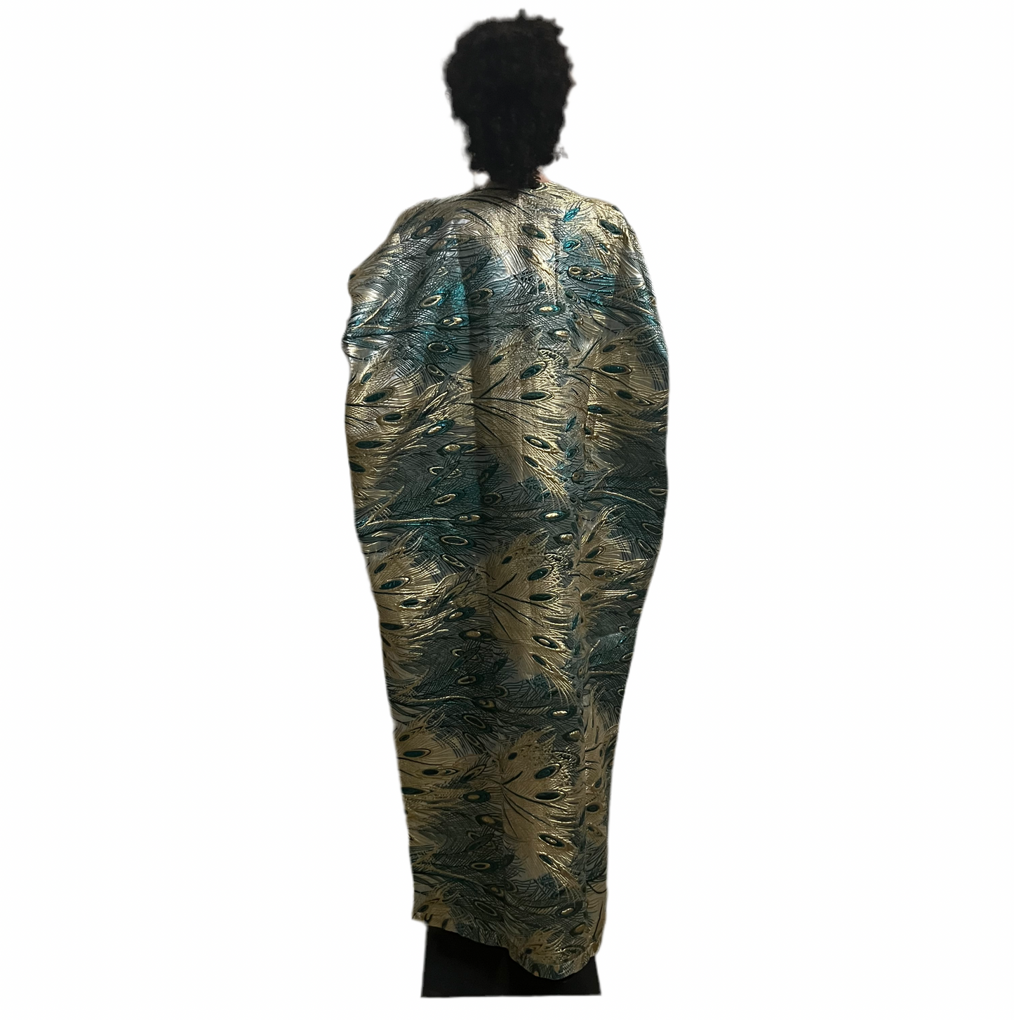 African Unique Damask Brocade with Sequins Boubou/Maxi Dress