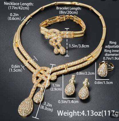 Water Drop Knot Jewelry Set Afro American Outfits