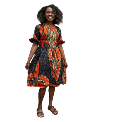 African Ethnic Print Ankara Afro Gabriela Dress