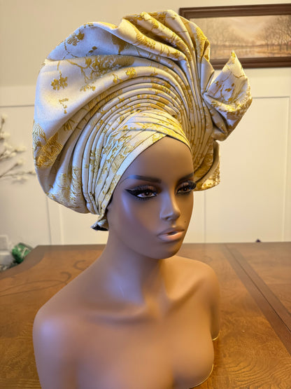 African Damask Autogele/Dastar/Hijab/Chador/Tigno/ headscarf/wrap/Hat