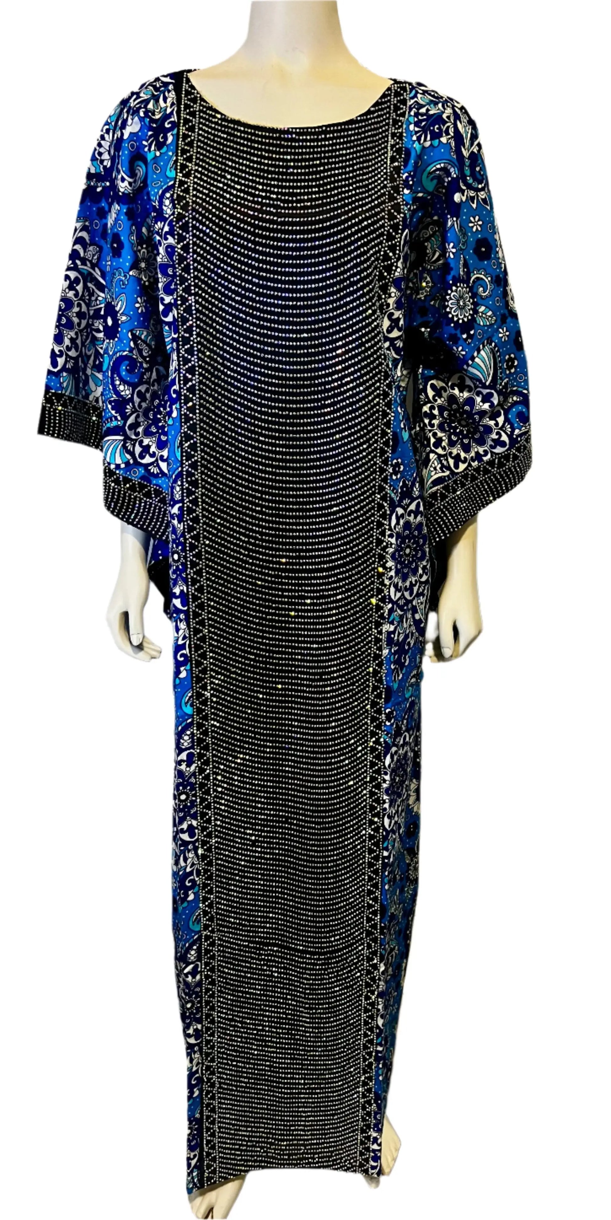 Ankara Kaftan with Front Stones Afro American Outfits