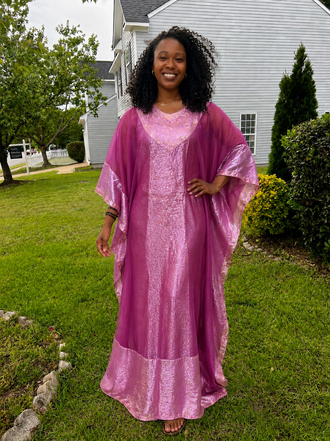 Elegant Rich Aunty Luxurious Damask Boubou