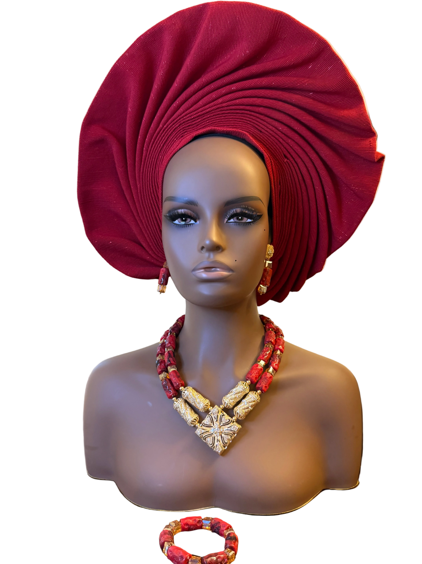 African Traditional Handmade Beads Bridal Set