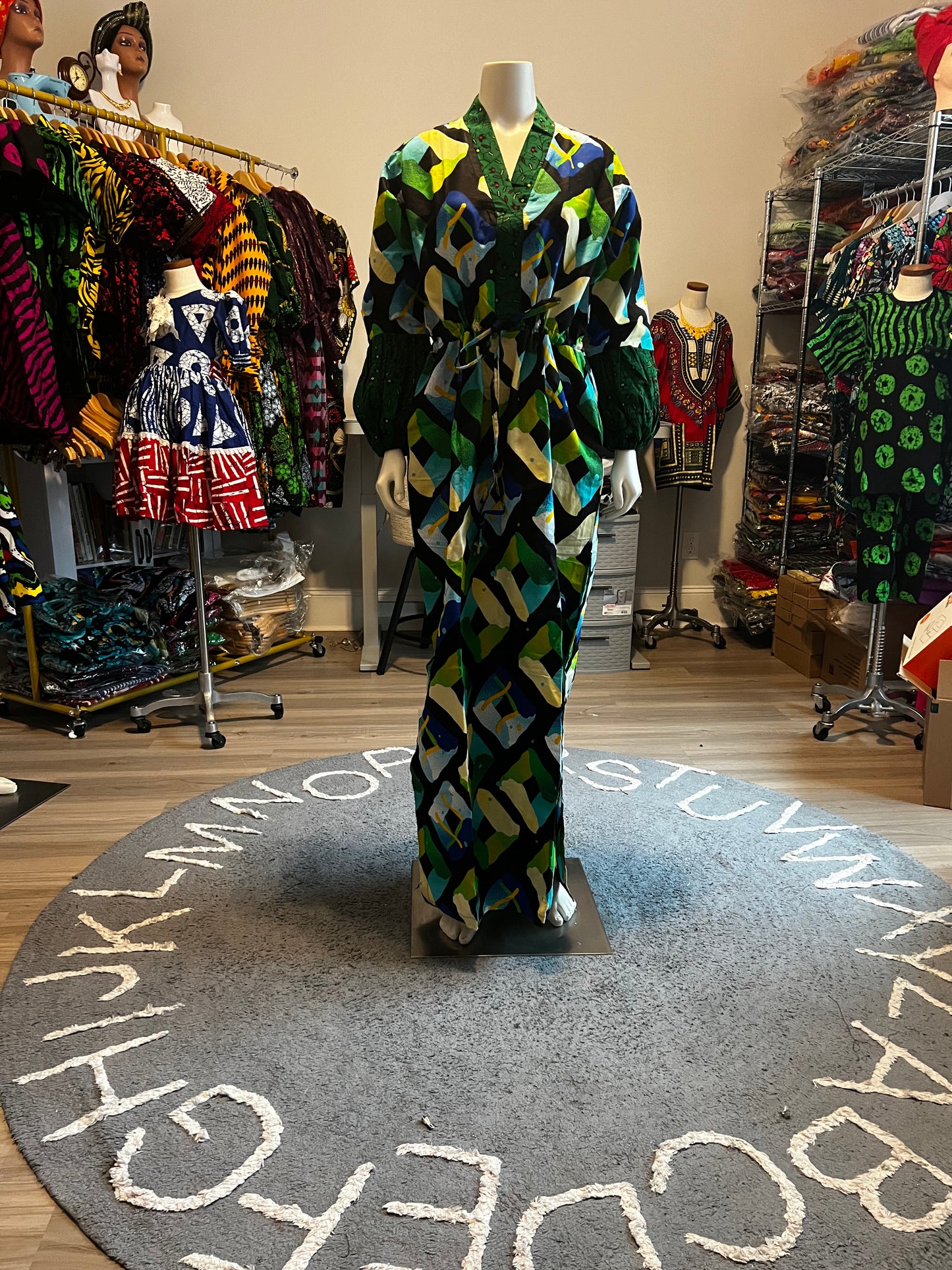 African Print Ankara Tie waist Sisi Eko Dress