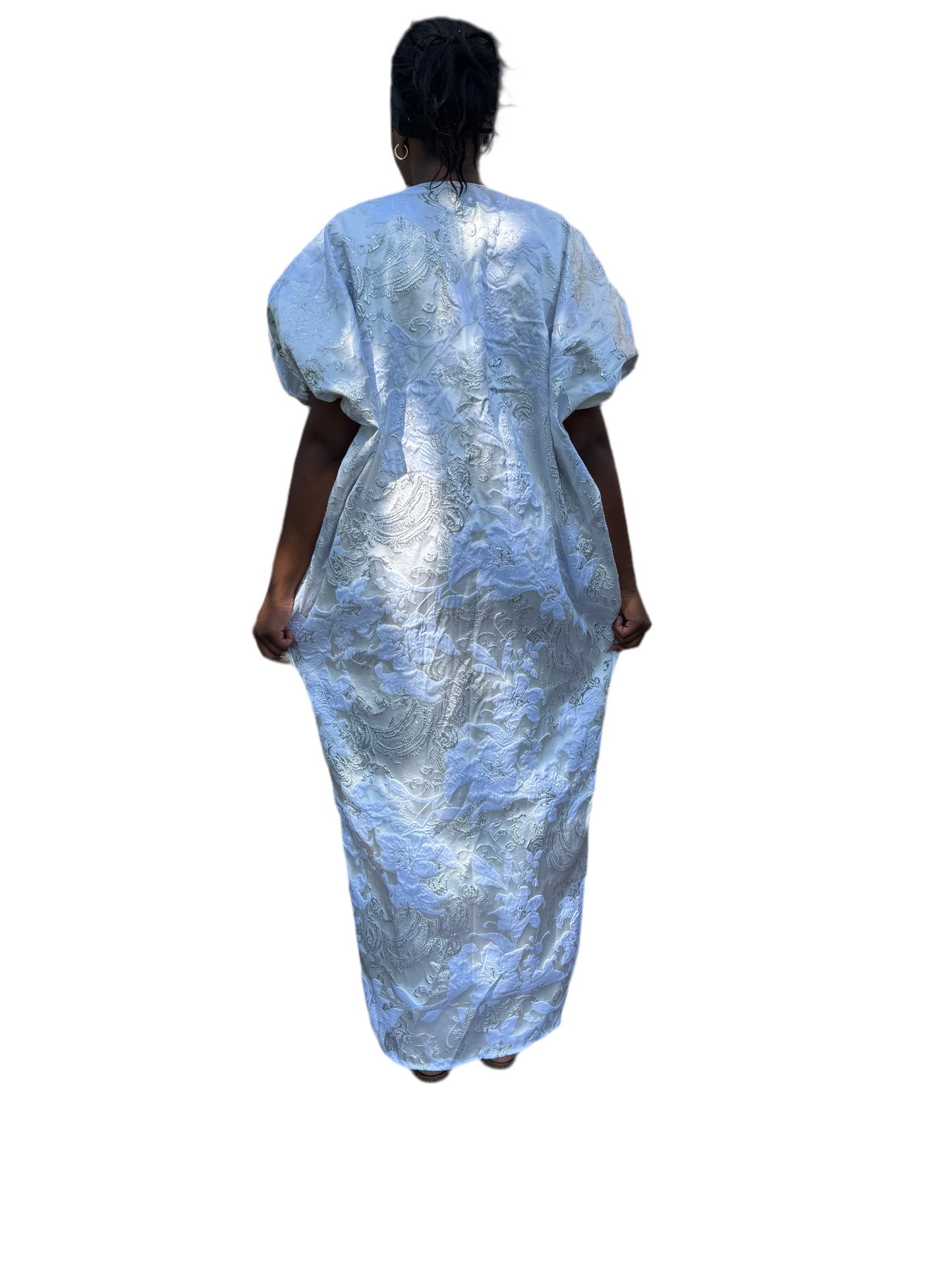 Luxury Afro Talia Damask Brocade Boubou Maxi Dress
