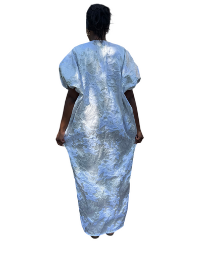 Luxury Afro Talia Damask Brocade Boubou Maxi Dress