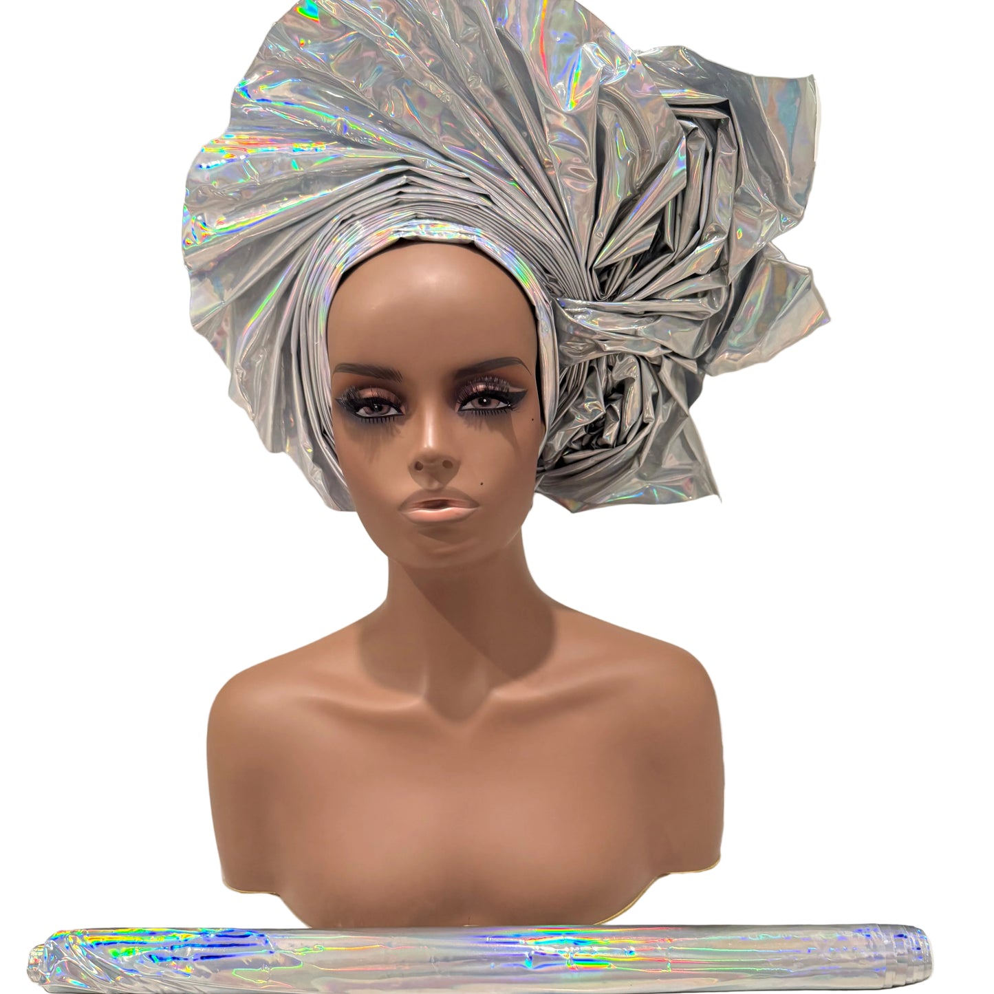 African Unique Liquid Metallic Auto Gele 2p Set
