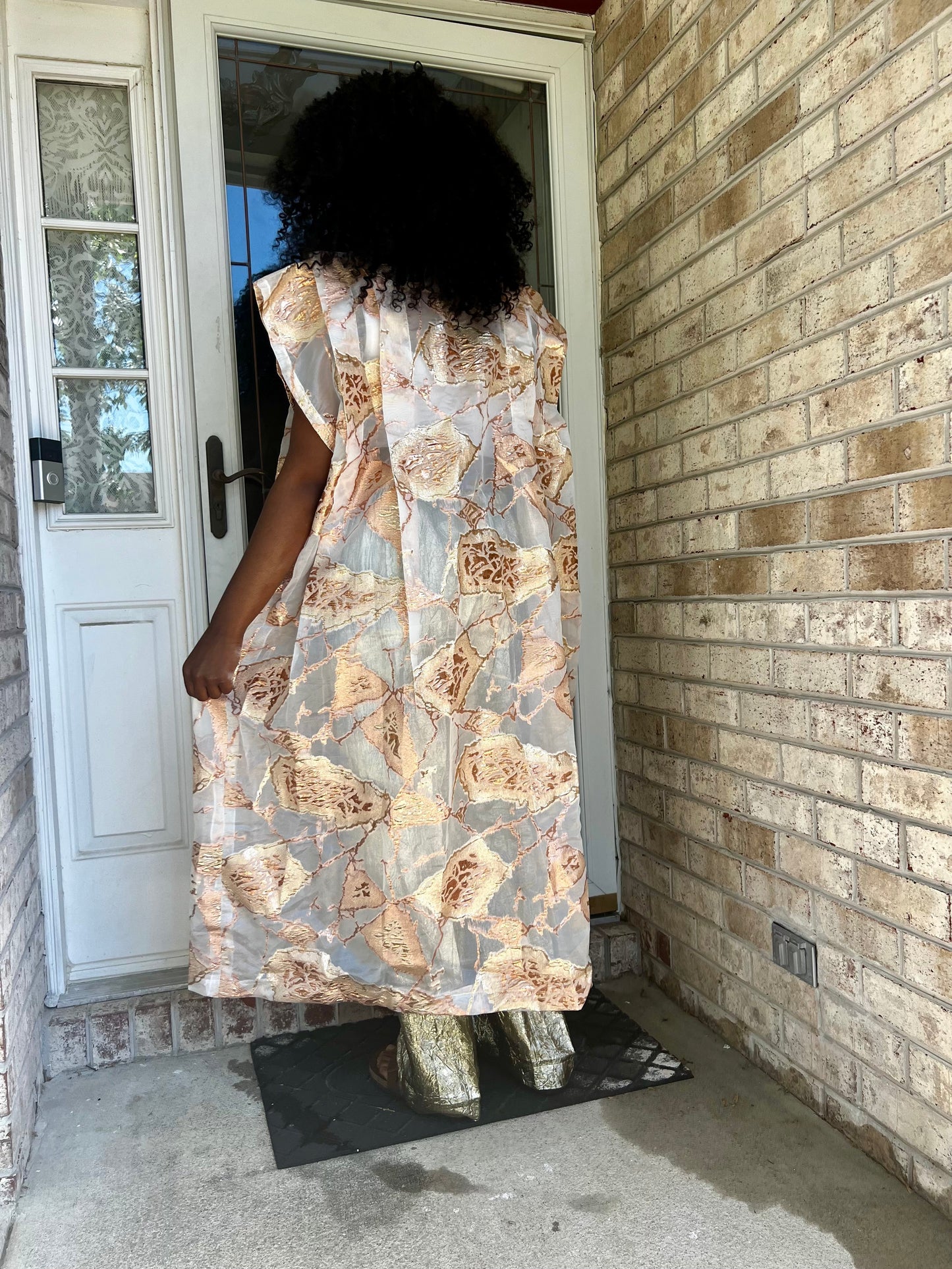 Afro Chic African Luxury Jacquard Brocade Beaded 2p Pant Set Afro American Outfits