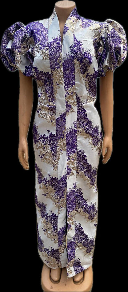 Afro Adinah Slim Fit Brocade Dress Afro American Outfits