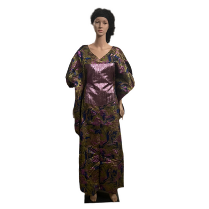 Afro Lois Brocade Bubu/Boubou Dress