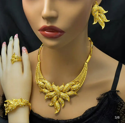 Rhinestone Jewelry Set Afro American Outfits