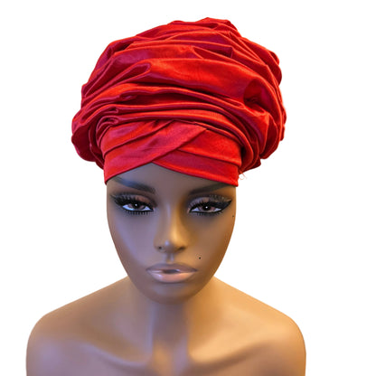 African Damask Flower Shaped Turban /Dastar/Hijab/Chador/Tigno/ headscarf/wrap/Hat