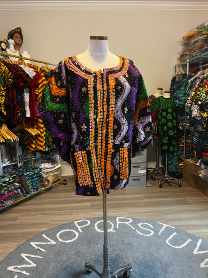 Afro Bead Ankara Top/Blouse Style 1 Afro American Outfits