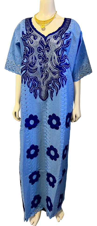 African Embroidered Lace Kaftan Dress Afro American Outfits