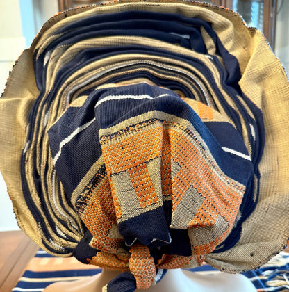 Traditional African Bridal Headgear/Head Tie Aso-Oke/Kente Auto Gele 2p Set Gele and Ipele