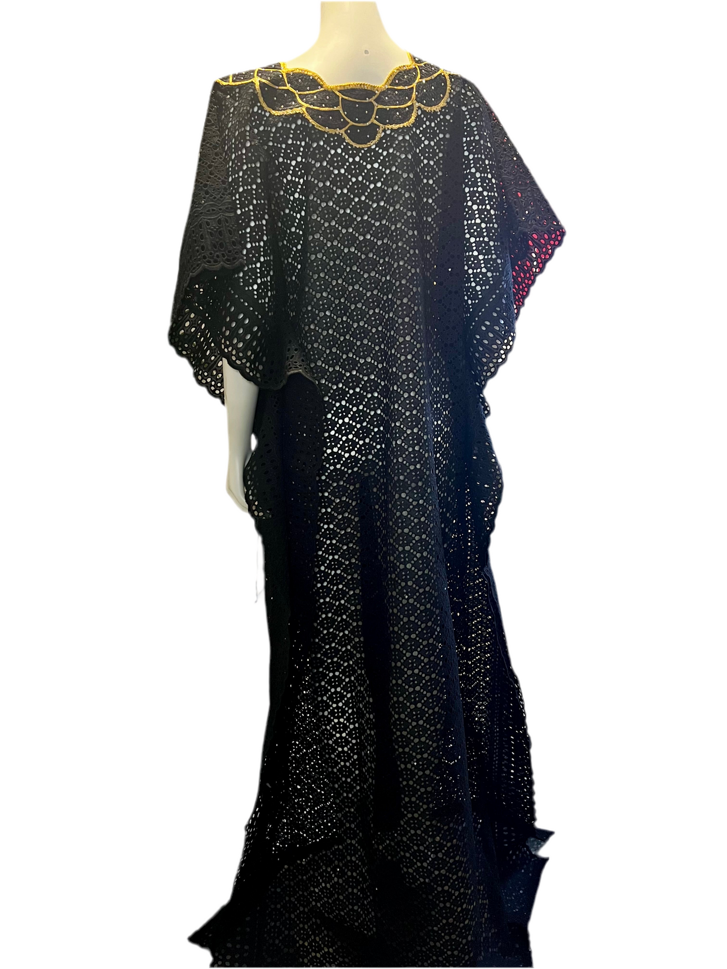 Afro Luxury Embroidered Lace Boubou/Kaftan Afro American Outfits