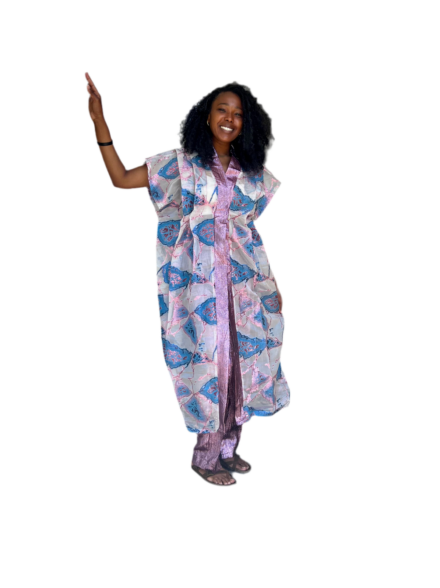 Afro Chic African Luxury Jacquard Brocade Beaded 2p Pant Set Afro American Outfits