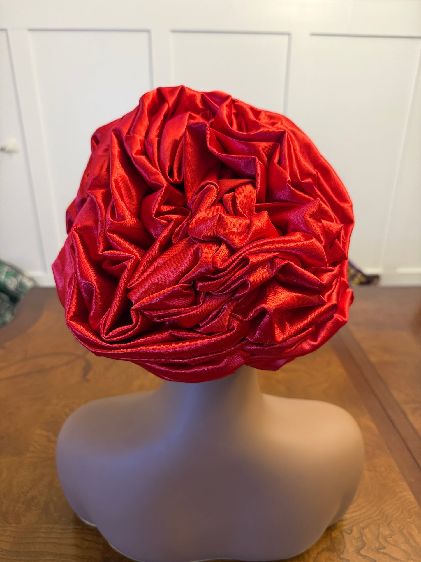 African Damask Flower Shaped Turban /Dastar/Hijab/Chador/Tigno/ headscarf/wrap/Hat