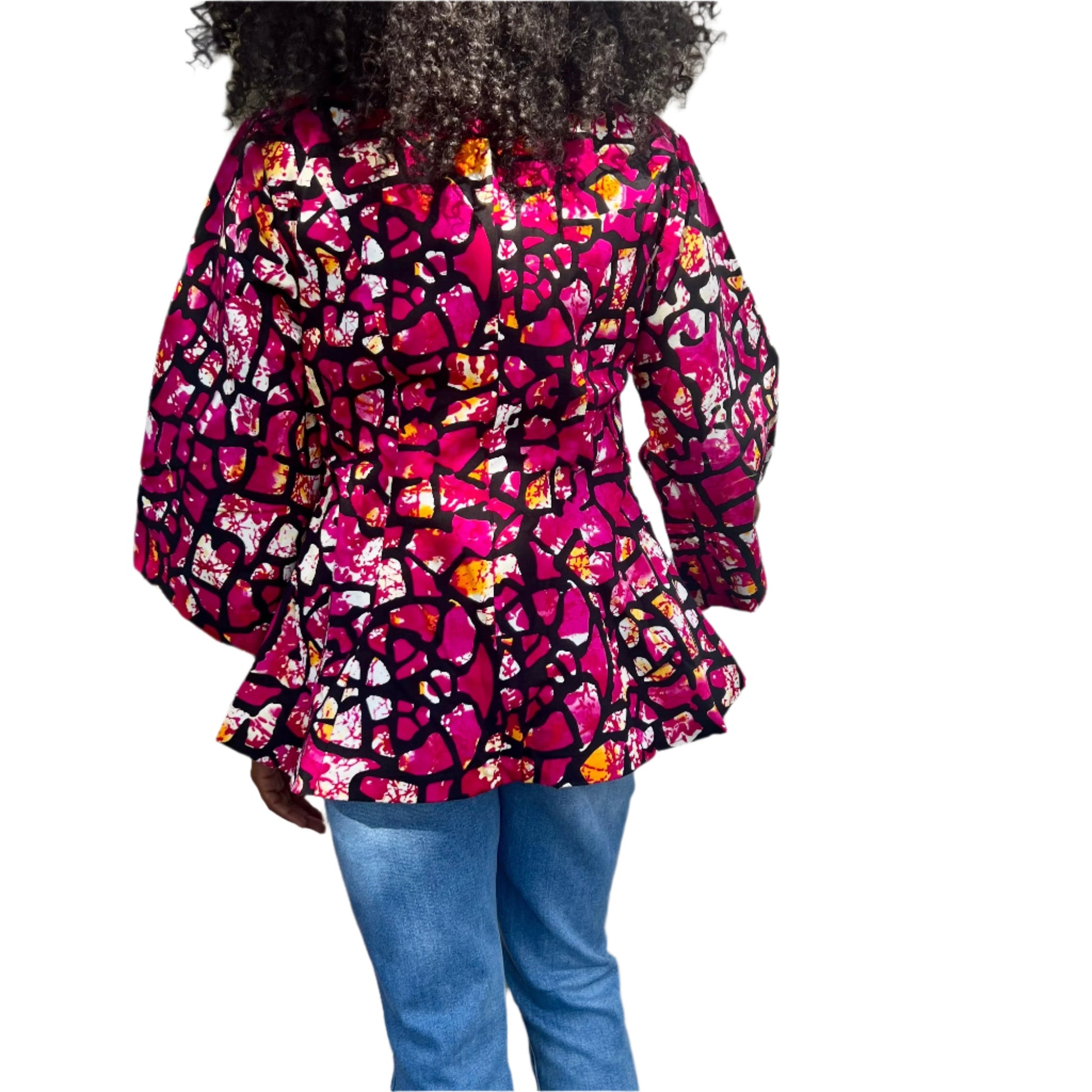 African Prints Ankara Fitted Tops/Blouse Afro American Outfits