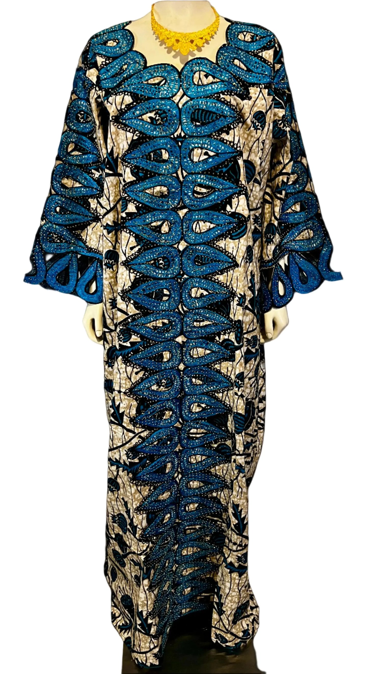 Afro Embroidered Ankara Dress/Kaftan Afro American Outfits