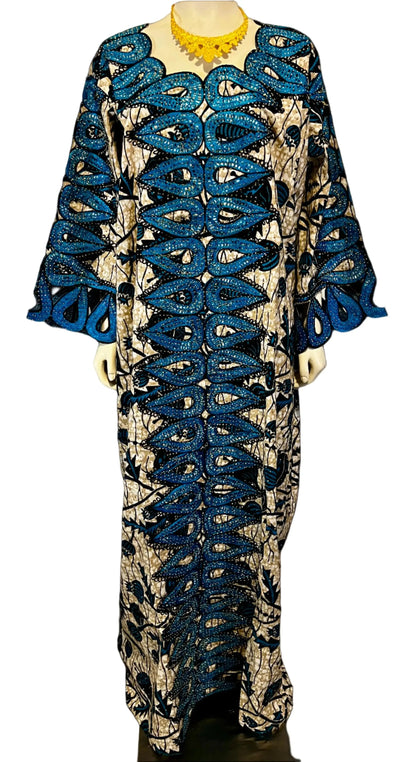 Afro Embroidered Ankara Dress/Kaftan Afro American Outfits