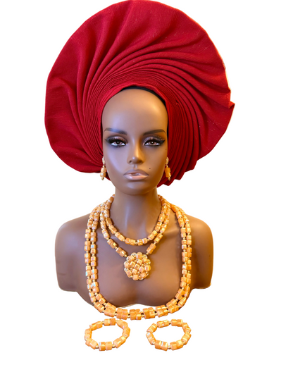 African Traditional Handmade Beads Bridal Set