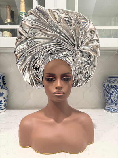 African Unique Liquid Metallic Auto Gele 1p