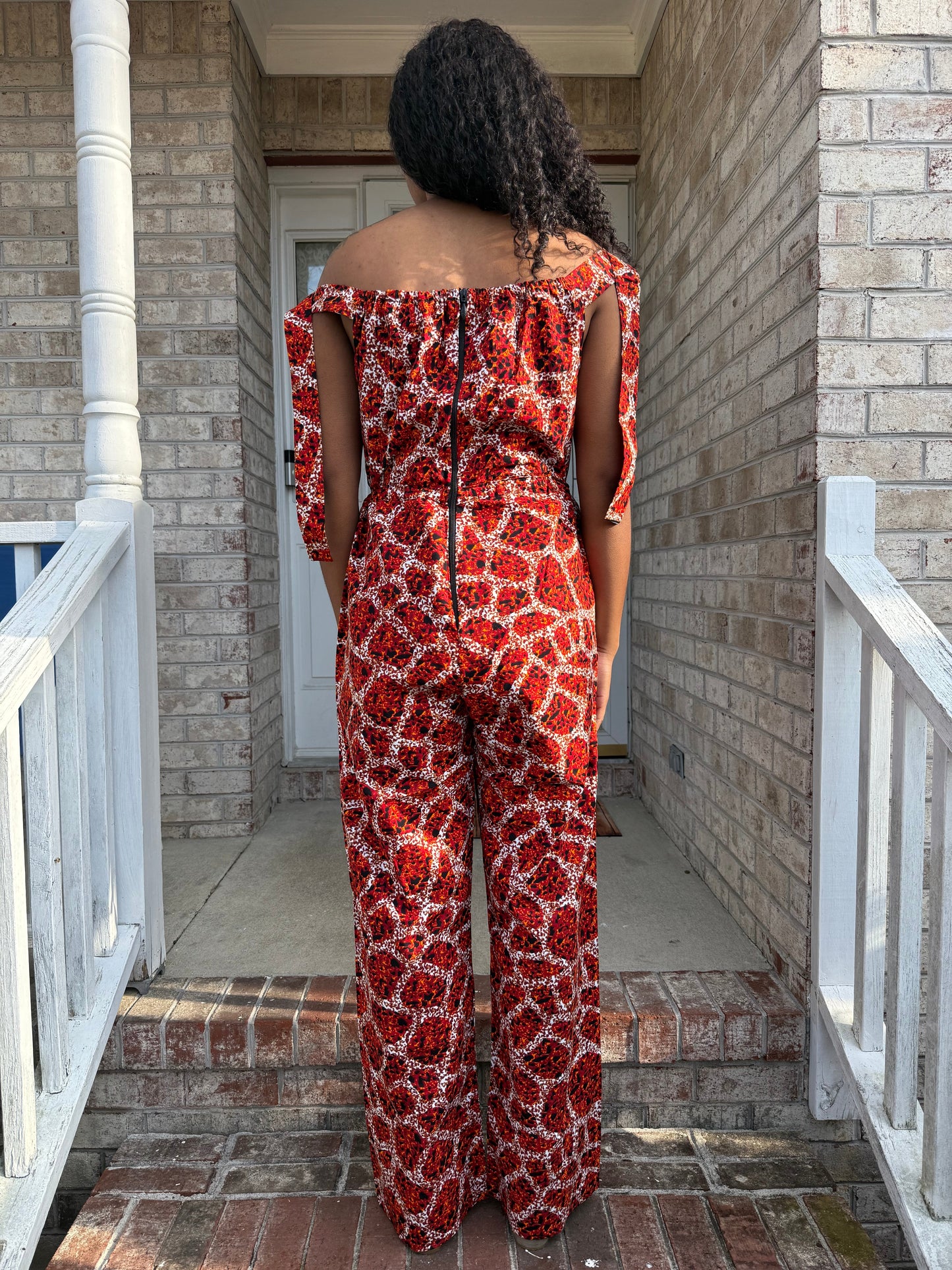 African Ankara Wax Print Afro Zina Jumpsuit Afro American Outfits