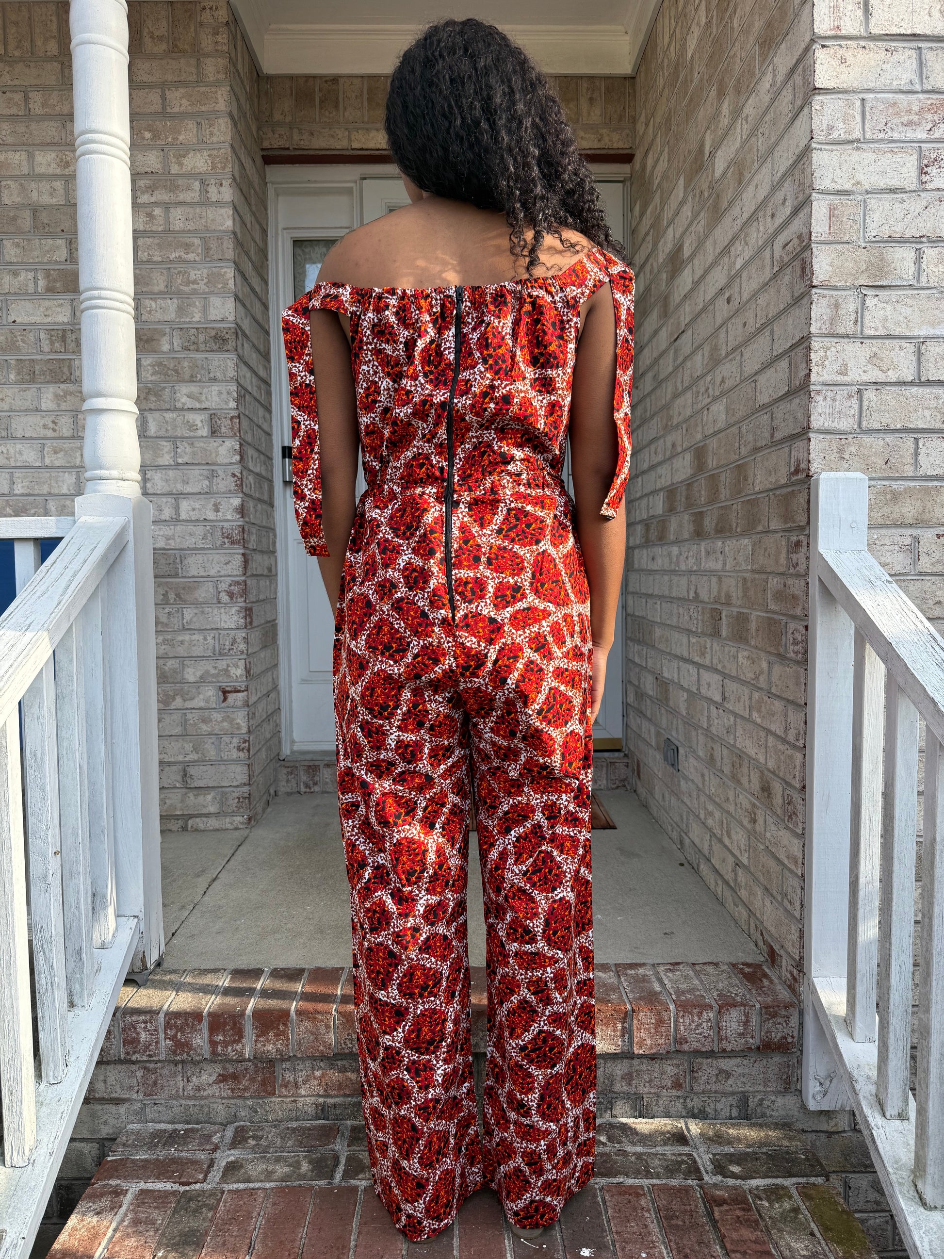 African Ankara Wax Print Afro Zina Jumpsuit Afro American Outfits