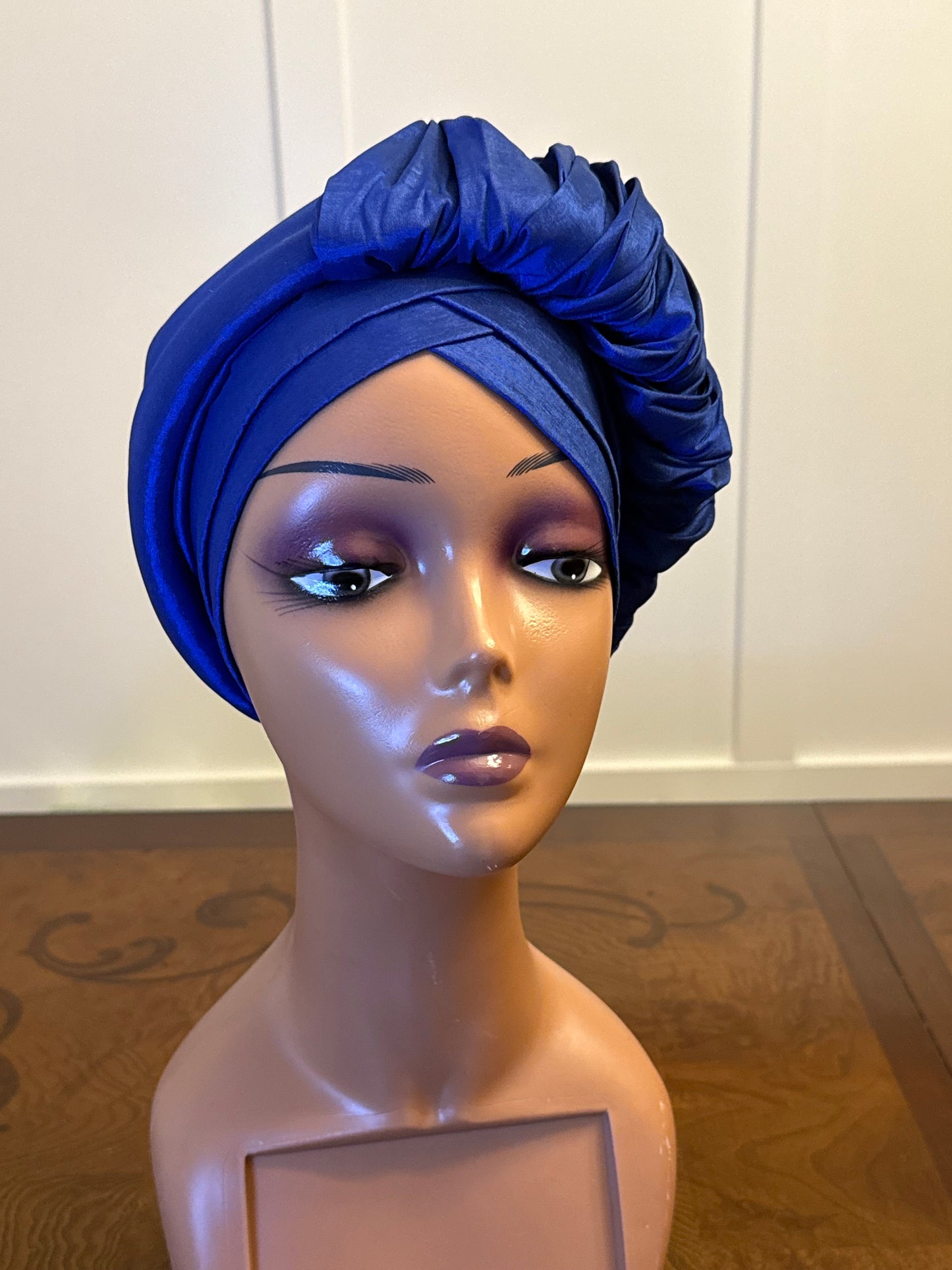 African 2 in 1p Ruffle Turban/Hat/Cap